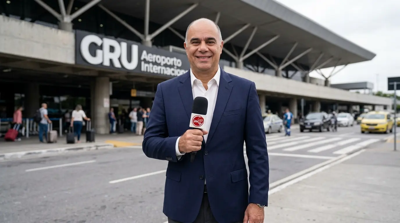 Visão do Aeroporto de Guarulhos destacando suas complexas operações financeiras